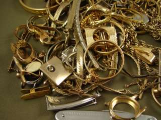 1200+ GRAMS SCRAP GOLD FILL & ELECTROPLATED WATCH CASES BRACELETS 
