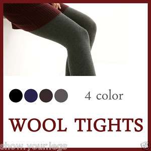 100% WOOL TIGHTS Leggings Pantyhose Winter Thermal Knit  