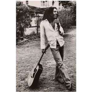  Bob Marley   Leaning on Guitar 12x18 Poster: Home 
