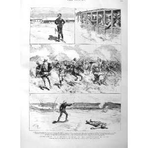  1884 BRITISH OFFICER GENDARMERIE EGYPT WAR TRAIN PRINT 