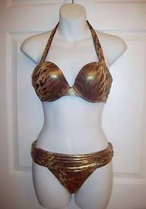 Victorias Secret Miraculous Bombshell Halter Bikini 34B Swimsuit 