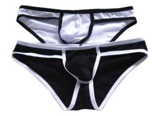 1pc mesh hole breathable mens boxer brief thong bikini underwear 