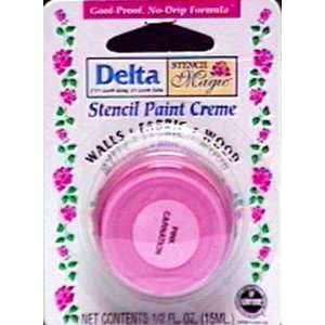  Delta Stencil Paint Cremes 1/2 oz Pink Carnation: Arts 
