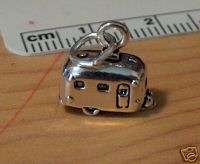 Sterling Silver House Camping Travel Trailer RV Charm  