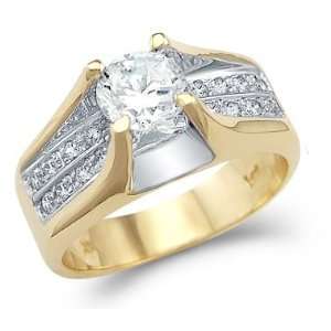   Engagement Solitaire CZ Cubic Zirconia Ring Round Cut 1.25 ct Jewelry