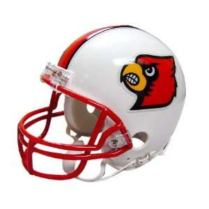   Louisville Cardinals Miniature Replica NCAA Helmet w/Z2B Mask: Sports