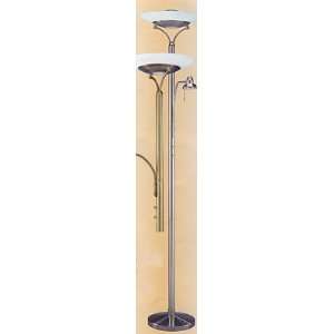  Ethan TorchiereReading Combo Lamp Polished Steel