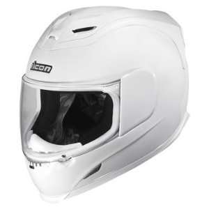 Icon Airframe Motorcycle Helmet   Gloss White: Sports 
