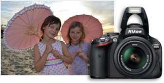 Nikon D5100 16.2 MP DX Digital SLR Camera w/ 18 55mm VR Lens 3LCD 