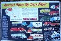 THREE SMITH MILLER TOY TRUCK POSTERS ~ 1949 1950 1953  