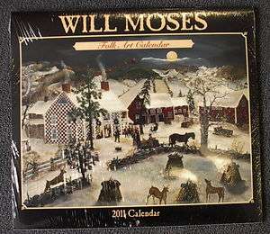 Will Moses 2011 Folk Art Wall Calendar Frameable Images  