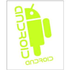   Android Google Sticker Decal. Peel and Stick. Green 