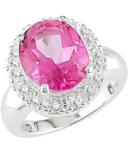 Pink Topaz Sterling Silver Ring  Overstock