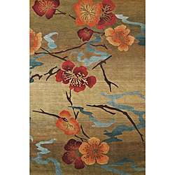 Nepalese Hand knotted Kimono Gold Wool Rug (6 x 9)  
