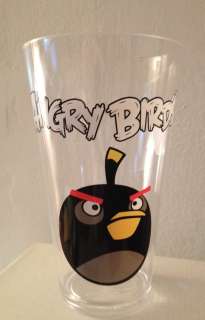 Angry Birds Black Bird Clear Plastic 23oz Tumbler NEW 022286920483 