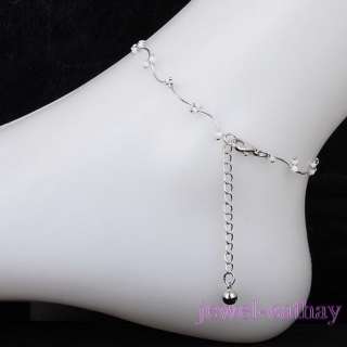 fashion chain White Beads anklet / ankle bracelet TA41  