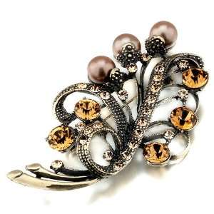   November Birthstone Pearl Classic Brooches And Pins Pugster Jewelry