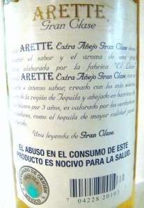Arette Gran Clase Extra Anejo tequila Collector handblown Classic 008 