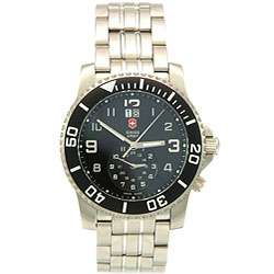 Swiss Army Maverick II Mens Dual Time Black Dial Watch   
