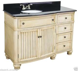 48 Bathroom Vanity with Offset Sink / Bowl White Finis  