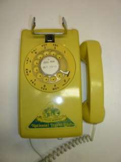Vintage Bell System YELLOW Wallmount Rotary Telephone  
