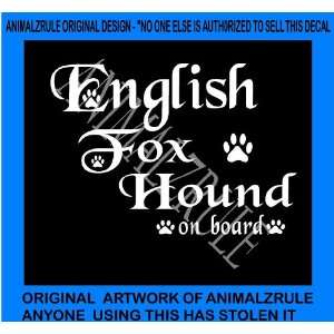 ENGLISH FOX HOUND VINYL DECAL 