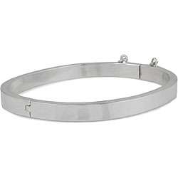 Sterling Silver Oval Bangle  
