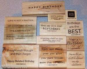 Stampin Up Stamp Singles U Pick, Wishes, Celebrate Its your Birthday 