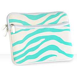 HP Dell Turquoise Zebra 10 inch Laptop Sleeve Case  