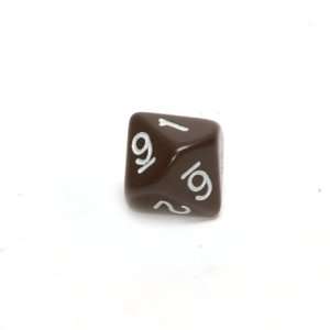  Opaque 16mm d10 Dice, Black w/White Toys & Games