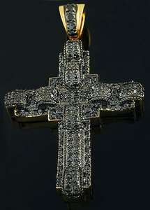   Gold Plated Iced Out Black Bling CZ Micro Pave Pendant Charm Chain Set