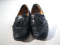 Johnston & Murphy Kiltie Tassle Loafer Dress Shoe Blk Leather Men 10 