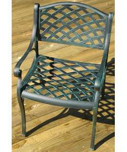 Nassau Green Cast Aluminum Dining Chair  Overstock
