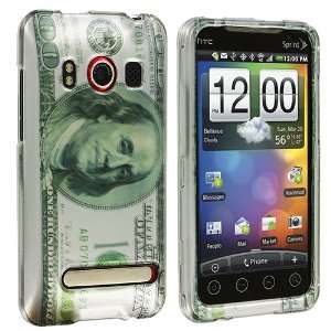 Hundred Dollar Design Crystal Hard Skin Case Cover for HTC Sprint Evo 