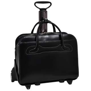   Black Willowbrook Detachable Wheeled Laptop Briefcase  Overstock