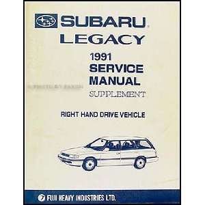   Subaru Legacy RHD Repair Shop Manual Supplement Original: Subaru