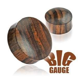  Solid Organic Sono Wood Saddle Plugs 3/4 (19mm)   Sold as 