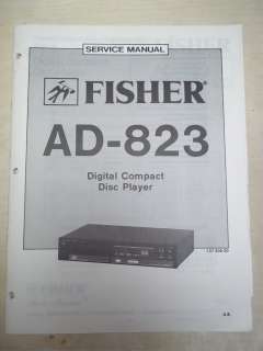 Fisher Service/Repair Manual~AD 823 CD Player  