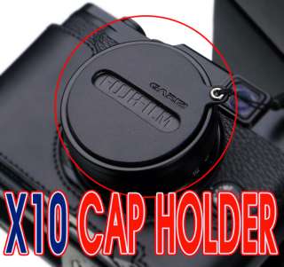 Leather Lens Cap Keeper Holder For Fuji X10 Gariz Line Vintage Keeping 