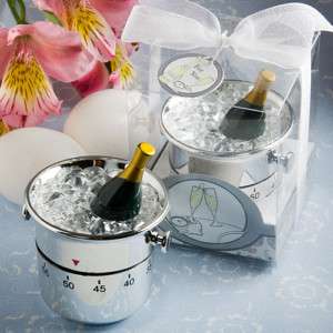 50 Champagne & Ice Bucket Kitchen Timer Wedding Favor Bulk Lot  