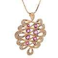 14k Rose Gold Pink Tourmaline and 3/5ct TDW Diamond Necklace (H I, I1 