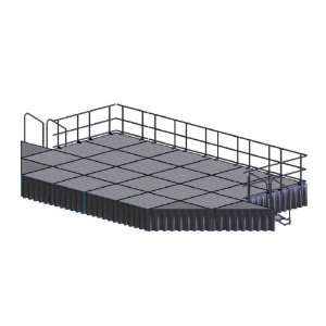 Portable Stage Set Angular 16 ft D 24 ft W 16 inch to 24 inch H
