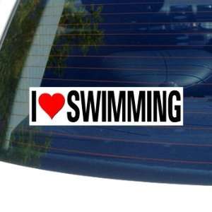  I Love Heart SWIMMING   Window Bumper Sticker Automotive