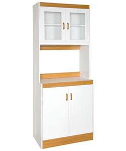 Deluxe White Microwave Cabinet  
