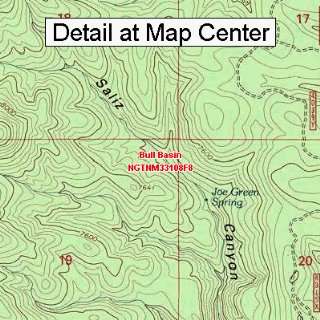  USGS Topographic Quadrangle Map   Bull Basin, New Mexico 