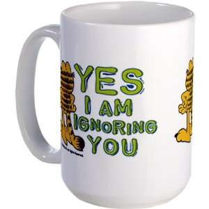  Ignoring you Garfield Humor Large Mug by  
