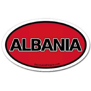  Albania and Albanian Flag Car Bumper Sticker Decal Oval 