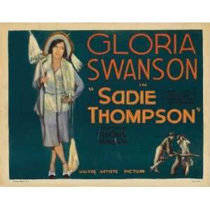 Sadie Thompson Poster Half Sheet 22x28 Gloria Swanson Lionel Barrymore 