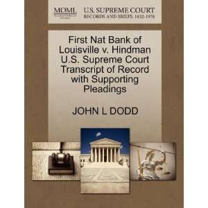  First Nat Bank of Louisville v. Hindman U.S. Supreme Court 