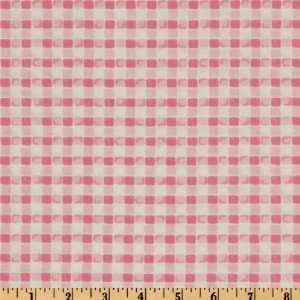  44 Wide Now Were Goin Places Gingham Pink Fabric By 